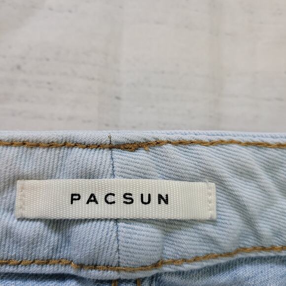 Pacsun Size L Colorblock Patchwork High Rise Straight Leg Mom Jeans Denim - Picture 3 of 9